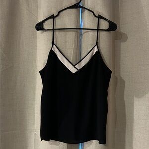 Banana Republic Black Camisole with White Accent